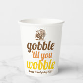ガブル'til you wobble おもしろい秋友情 紙コップ (正面)