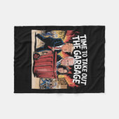 ガベージカマラトランプのサポートを取り出す時間 フリースブランケット (正面(横))