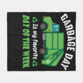 ガベージデイキッズシティゴミートラック フリースブランケット (正面(横))