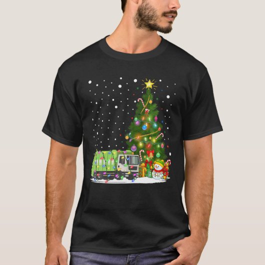 ガベージトラッククリスマスツリー照明ガベージトラックChr Tシャツ (正面)