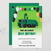 ガベージトラックチルドレン誕生日招待状 招待状 (正面/裏面)