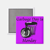 ガベージ・デイ月曜日リマインダー・マグネット マグネット (正面/裏面)
