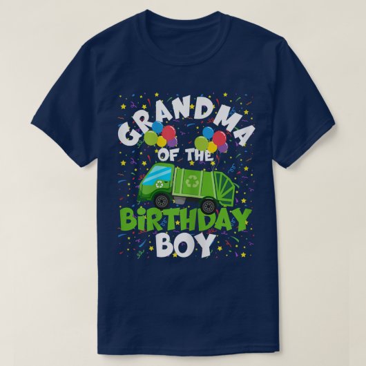 ガベージTrにマッチする誕生日少年の女性のおばあちゃん Tシャツ (デザイン正面)