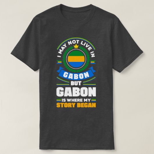 ガボネーギャボンガボン国旗引用文 Tシャツ (デザイン正面)
