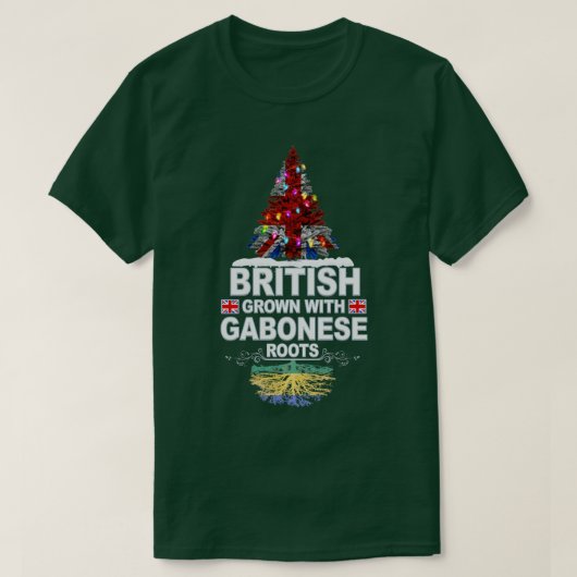 ガボンのルーツギフトで育ったイギリス人 Tシャツ (デザイン正面)