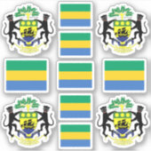 ガボンの国のシンボル/武器と旗のコート シール (正面)