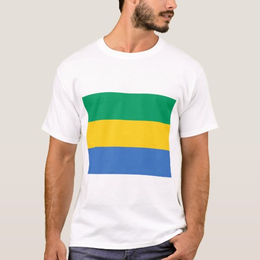 ガボンの国旗(ガボン) Tシャツ (正面)
