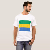 ガボンの国旗(ガボン) Tシャツ (正面フル)