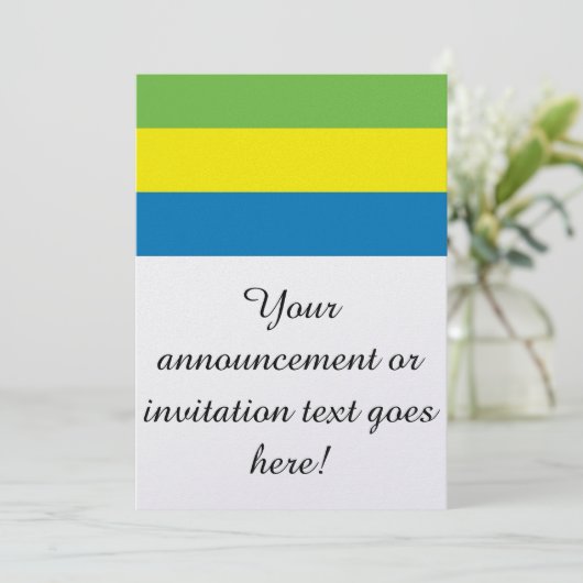 ガボンの国旗 招待状 (スタンド正面)