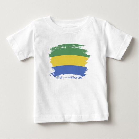 ガボンの旗 ベビーTシャツ (正面)