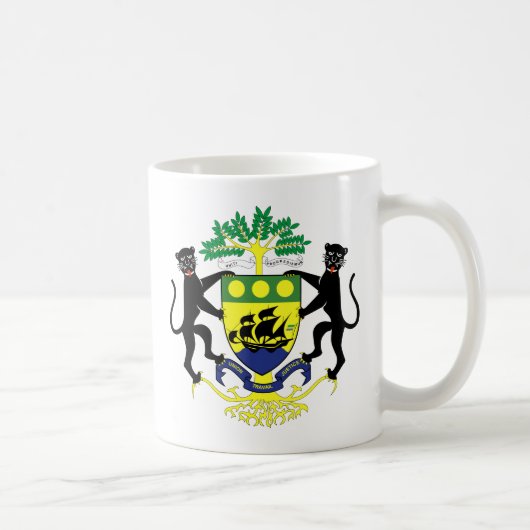 ガボンの紋章付き外衣 コーヒーマグカップ (右)