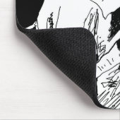 ガボンの黒と白のアフリカゾウ マウスパッド (コーナー)