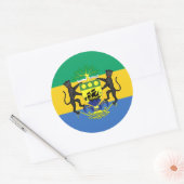 ガボン国旗と紋章、ガボン国旗 ラウンドシール (封筒)