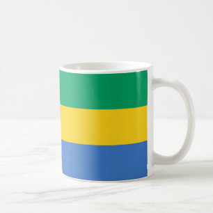 ガボン国旗のセラミックマグカップ コーヒーマグカップ