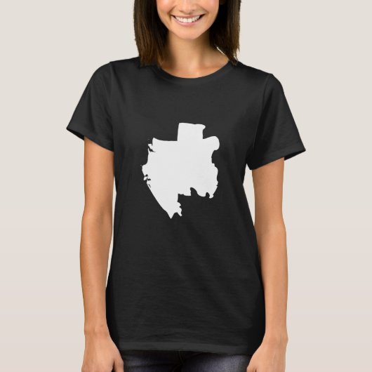 ガボン国旗の地図 – ガボン Tシャツ (正面)