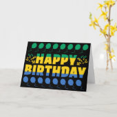 ガボン国旗の愛国的誕生日 カード (黄色い花)