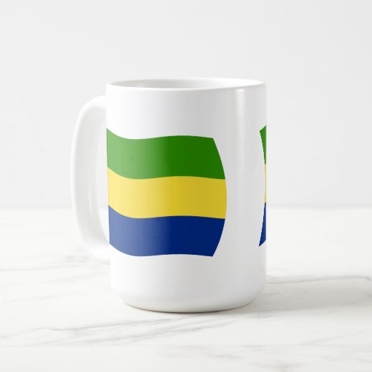 ガボン国旗マグカップ コーヒーマグカップ (正面左)