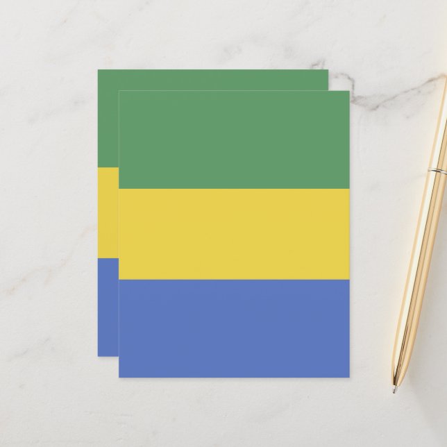 ガボン国旗 (正面/裏面インサイチュ)