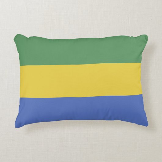 ガボン国旗 アクセントクッション (正面)