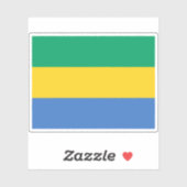 ガボン国旗（ガボン） シール (シート)