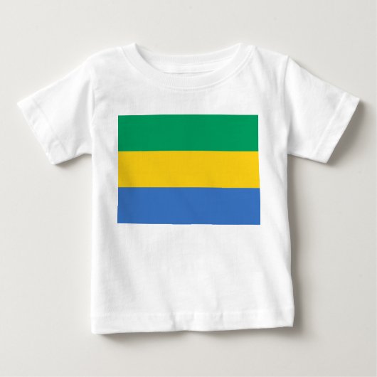 ガボン国旗(ガボン) ベビーTシャツ (正面)