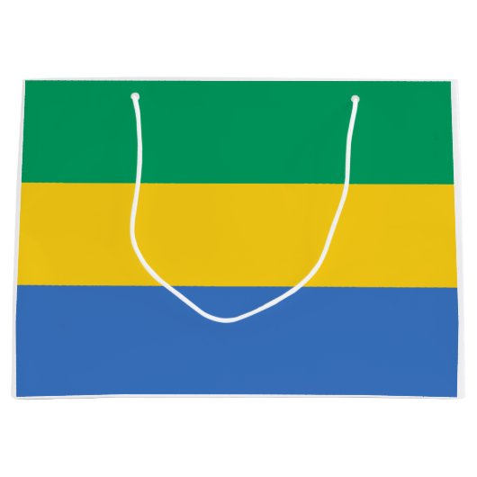 ガボン国旗（ガボン） ラージペーパーバッグ (正面)