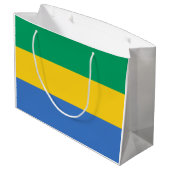 ガボン国旗（ガボン） ラージペーパーバッグ (裏面アングル)