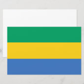 ガボン国旗（ガボン） 便箋 (正面/裏面)