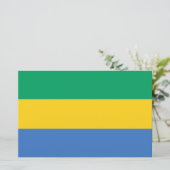 ガボン国旗（ガボン） 便箋 (スタンド正面)