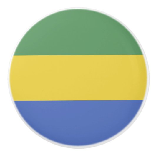 ガボン国旗 セラミックノブ (正面)