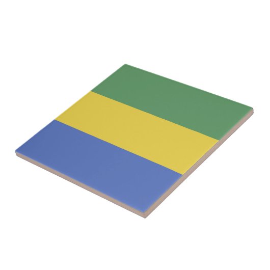 ガボン国旗 タイル (側面)