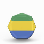 ガボン国旗 フォトブロック (正面)