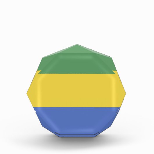 ガボン国旗 フォトブロック (正面)