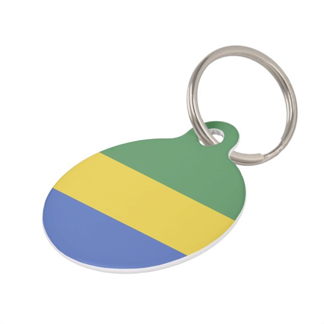 ガボン国旗 ペット　ネームタグ (側面)