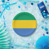 ガボン国旗 ペーパープレート (パーティー)