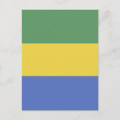 ガボン国旗 ポストカード (正面)