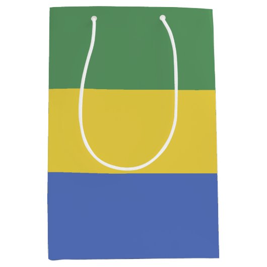 ガボン国旗 ミディアムペーパーバッグ (正面)