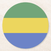 ガボン国旗 ラウンドペーパーコースター (正面)