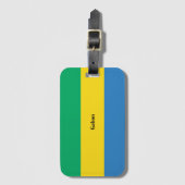 ガボン国旗 ラゲッジタグ (正面縦)