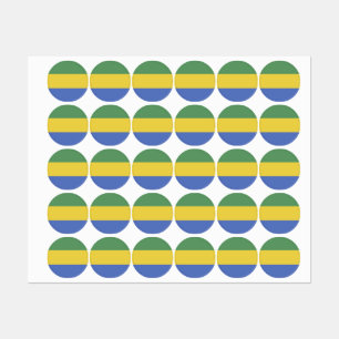 ガボン国旗 ラベル