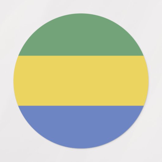 ガボン国旗 ラベル (デザイン2)