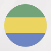 ガボン国旗 ラベル (デザイン1)