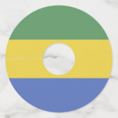 ガボン国旗 ワイングラスタグ (裏面)