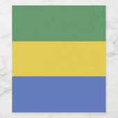 ガボン国旗 ワインラベル (シングルラベル)