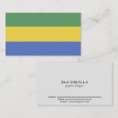 ガボン国旗 名刺 (正面/裏面)