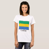 ガボン国旗 Tシャツ (正面フル)