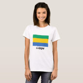 ガボン国旗 Tシャツ (正面フル)