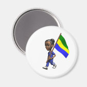 ガボン族の少女 マグネット (正面/裏面)