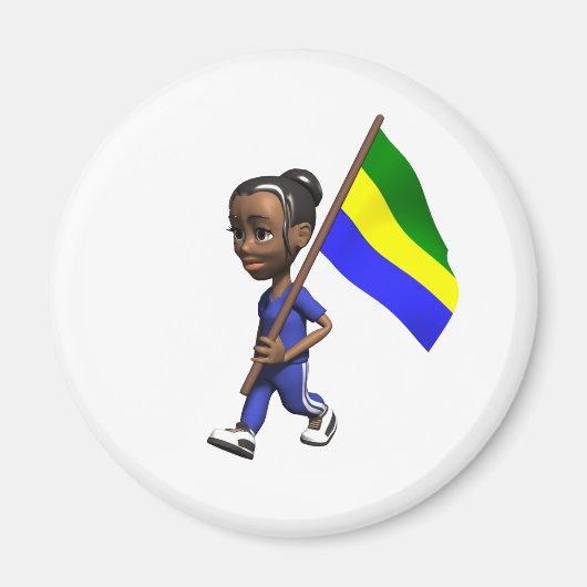 ガボン族の少女 マグネット (正面)