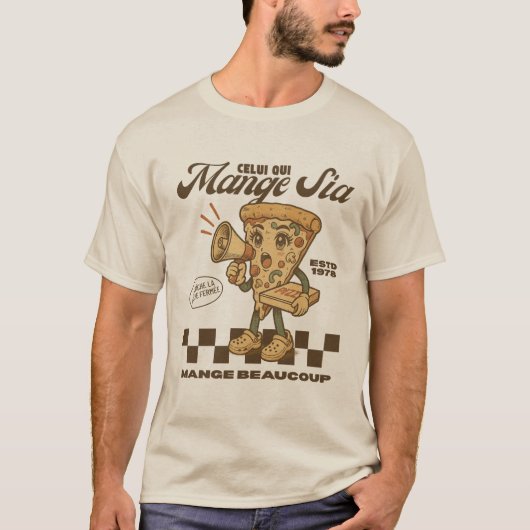 ガボン:シアを食べる者はたくさん食べる Tシャツ (正面)